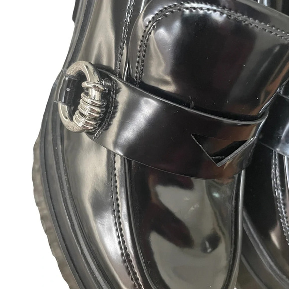 Gianni Bin Maxxwelle Black High Heel Platform Shoes Size 8.5 - Picture 6 of 10